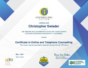 Certificate in Online and Telephone Counselling